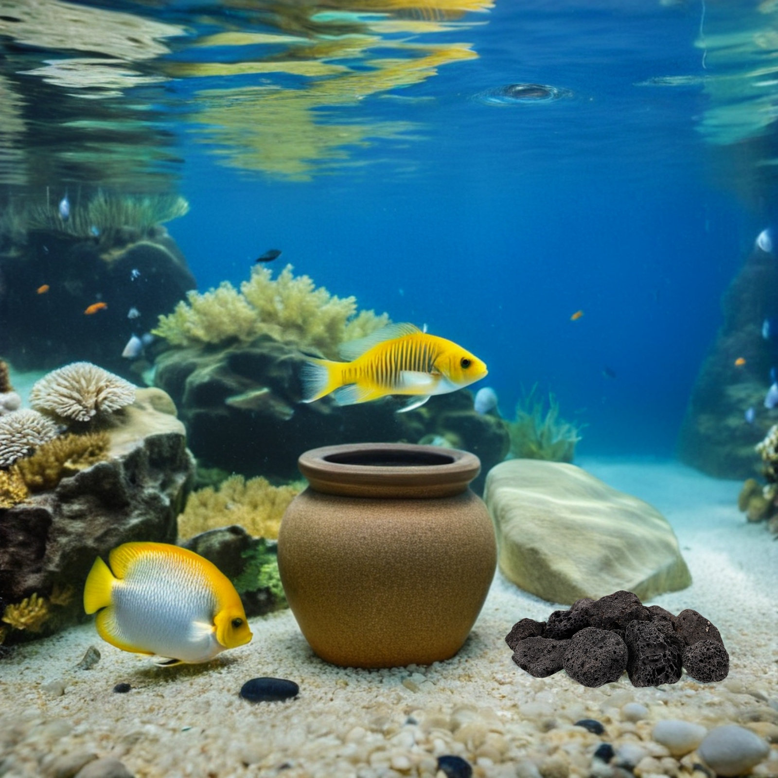 Natural Lava Rocks for Aquariu - Succulent Set recension och pris