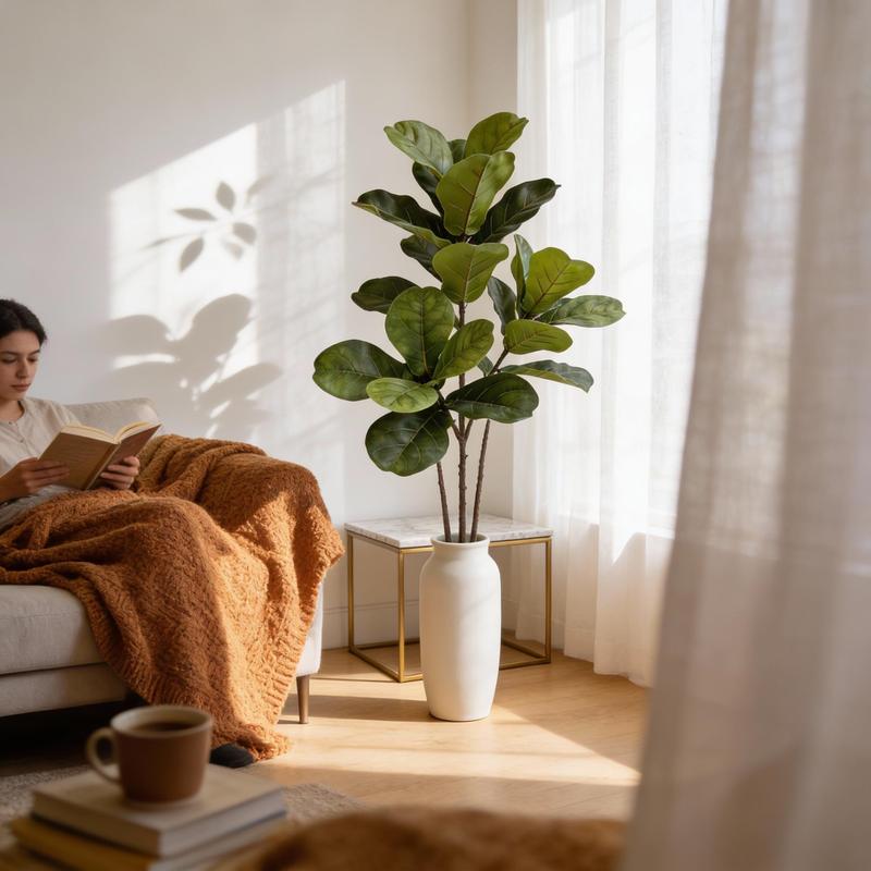 Large Artificial Fiddle Leaf F - Fiddle Leaf Fig recension och pris