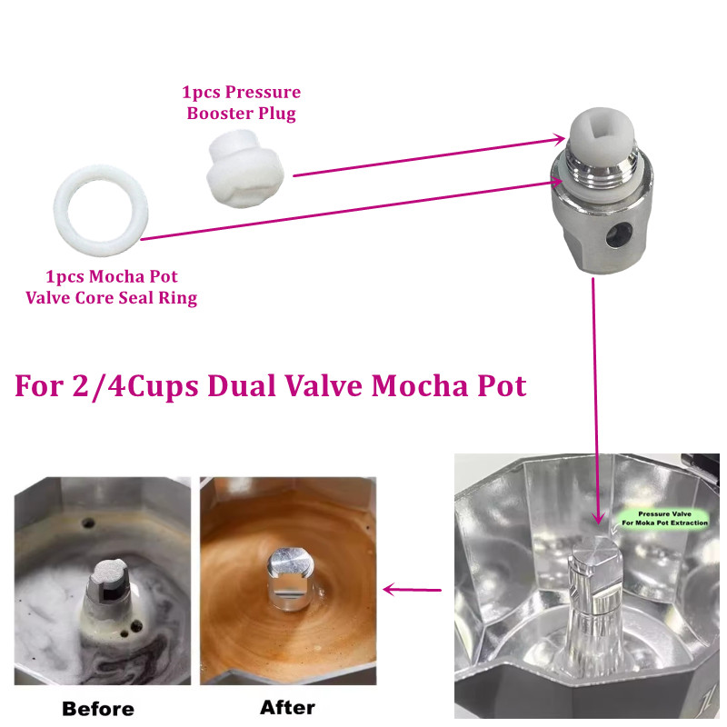 3 Set Mocha Pot Valve Core Sil - Pothos recension och pris