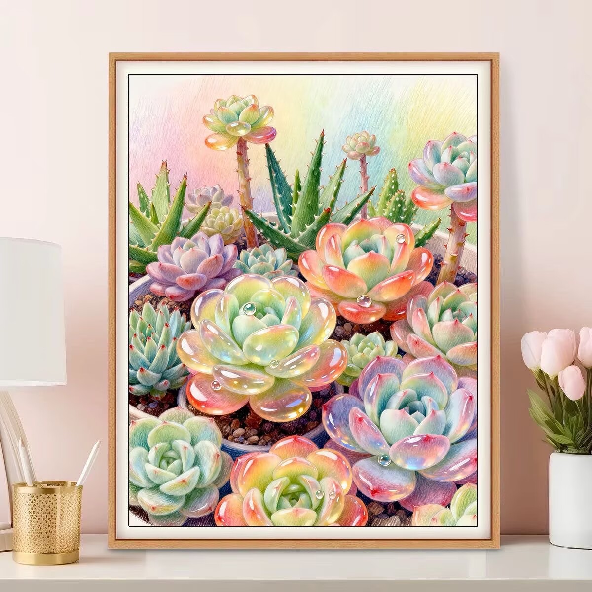 DIY 9CT 14ct Cross Stitch Embr - Succulent Set recension och pris