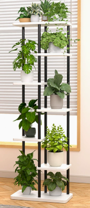 Multi‑Tier Metal Wood Plant St - Plant Pot recension och pris