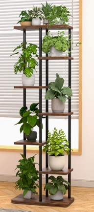 Multi‑Tier Metal Wood Plant St - Plant Pot recension och pris