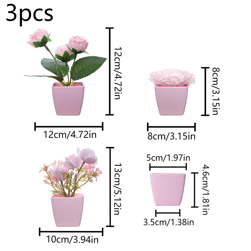 (A set of 3PCS) Simulated Mini - Succulent Set recension och pris