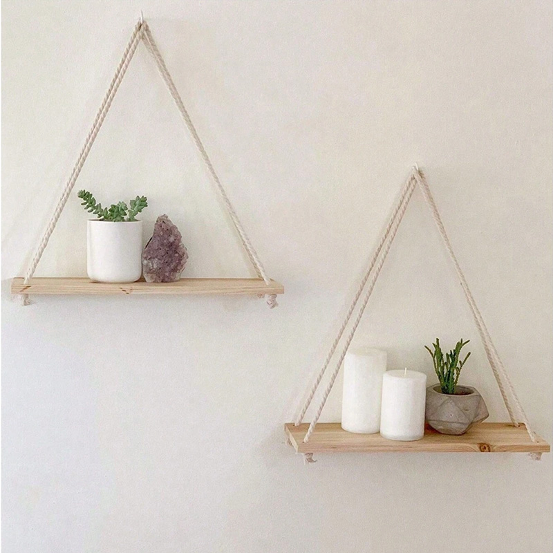 Wooden Swing Hanging Hemp Rope - Terracotta Pot recension och pris