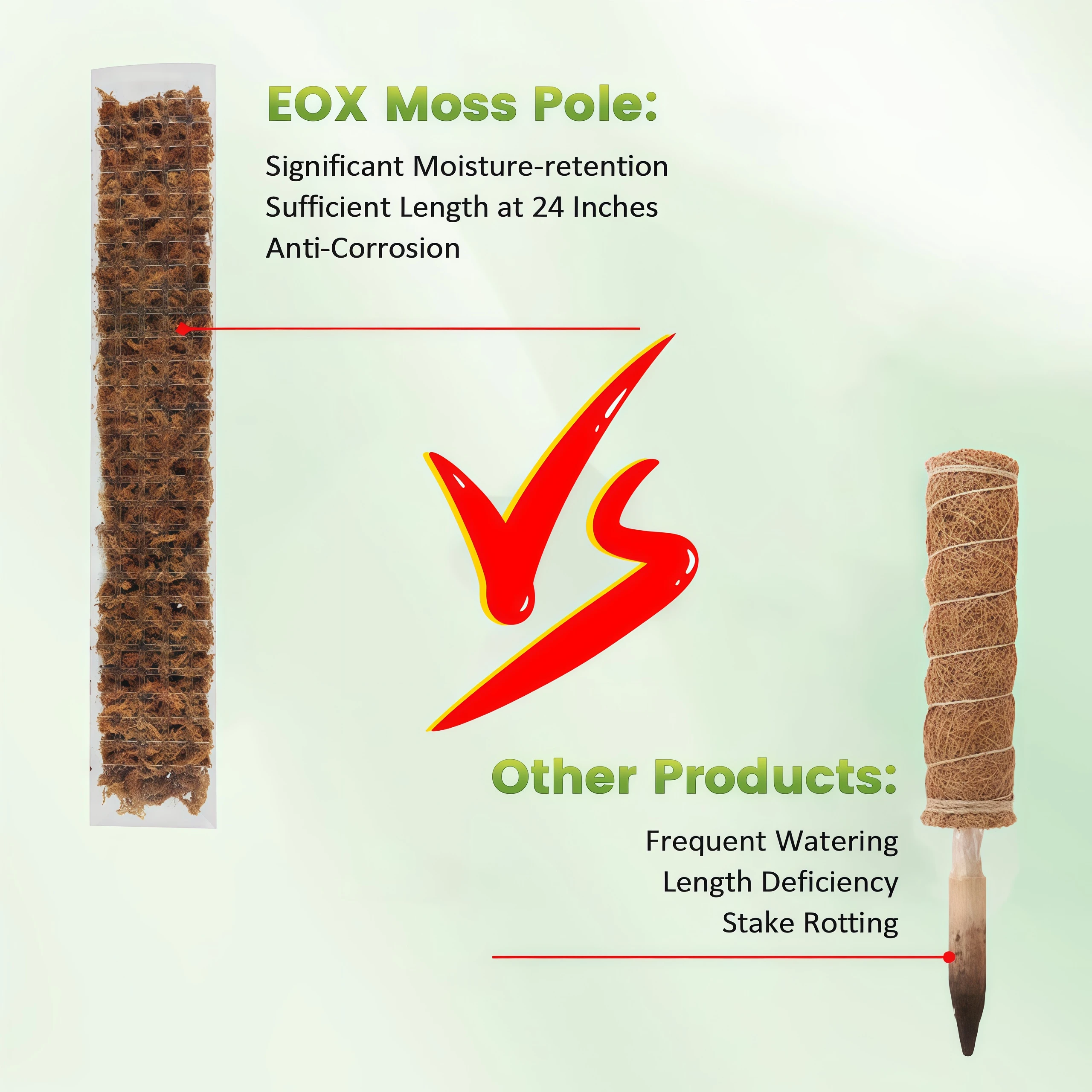Plastic Moss Pole Plant Stand  - Plant Support Stake recension och pris