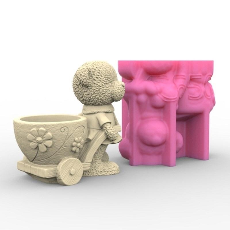 Lovely Bear Gypsum Silicone Mo - Terracotta Pot recension och pris