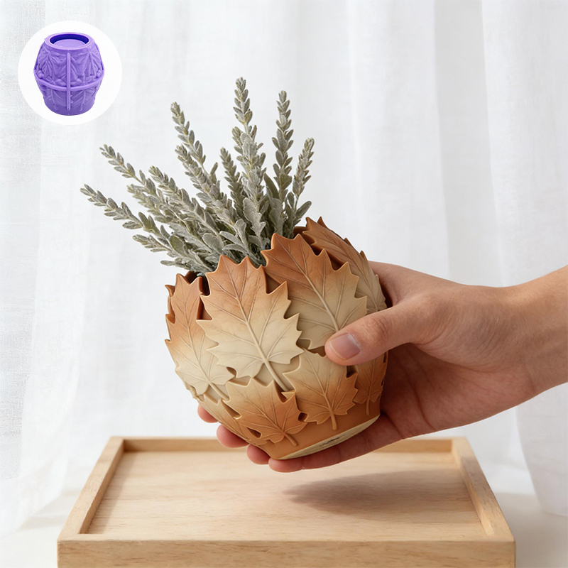 Leaves-shaped silicone art mol - Terracotta Pot recension och pris