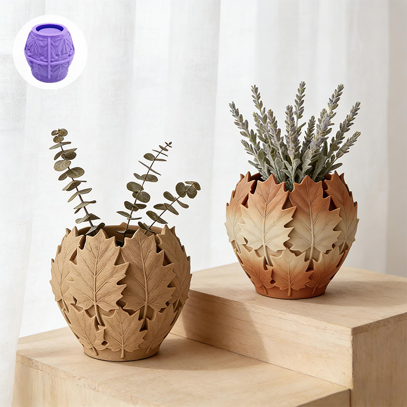 Leaves-shaped silicone art mol - Terracotta Pot recension och pris